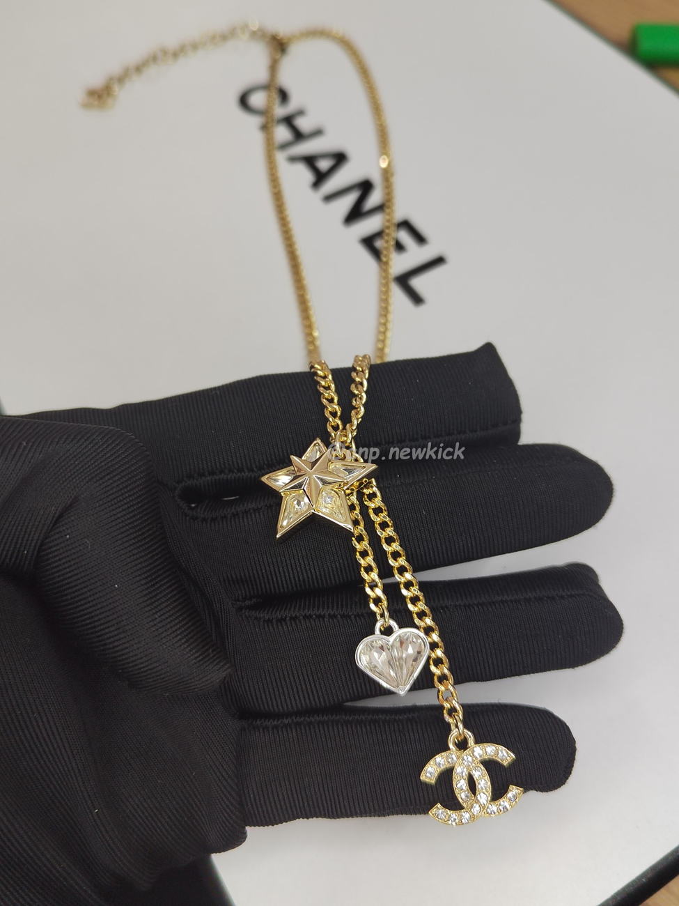 Chanel Cc Logo Star Heart Necklace (2) - www.newkick.vip